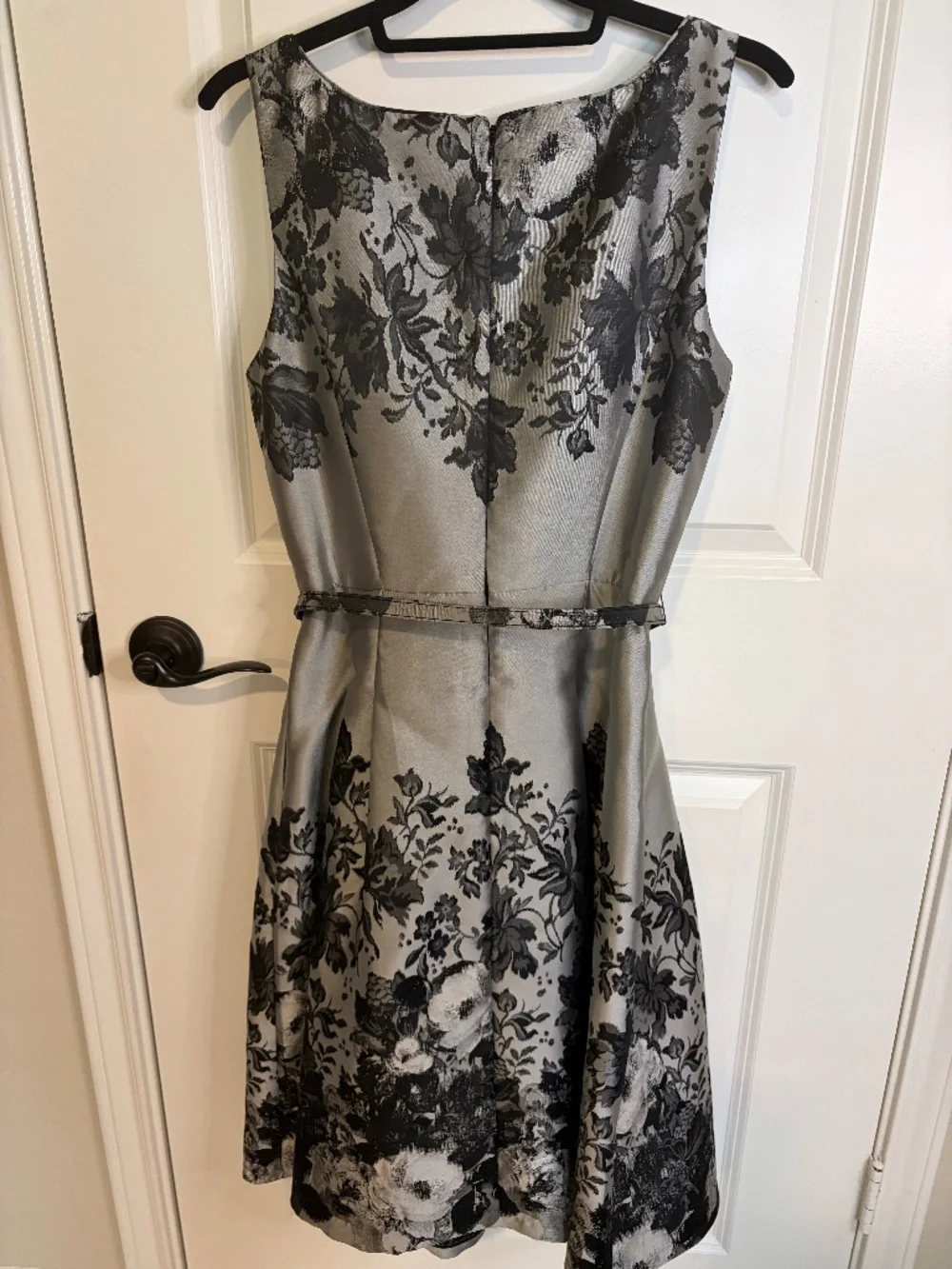 Silver and Black Dressy Midi From White House Black Market - Picture 3 of 9